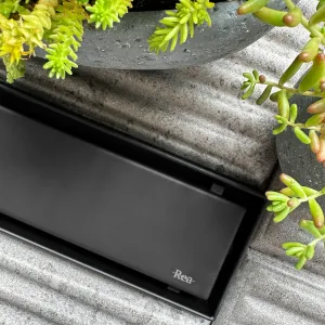 Lineární odtokový žlab Rea Neox Pro 80 cm černý