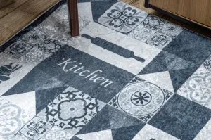 Protišmykový koberec / behúň ANDRE 44211 sivý / strieborný