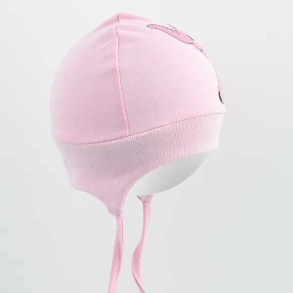 Bavlnená dojčenská čiapočka New Baby Happy Elephant pink Veľkosť: 68/74