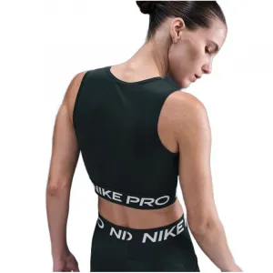 Dámske tréningové tričko bez rukávov NIKE PRO DF CROP TANK SEAWEED WHITE