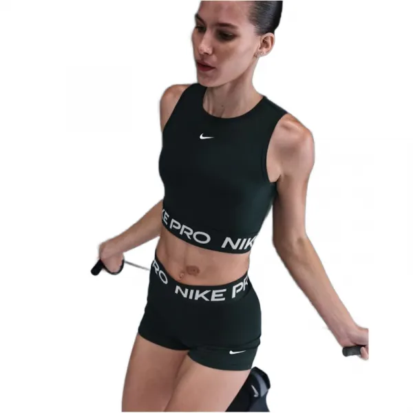 Dámske tréningové tričko bez rukávov NIKE PRO DF CROP TANK SEAWEED WHITE