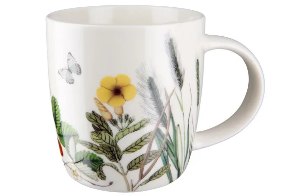 Gilde Porcelánové hrnky s talířky, sada 8 ks