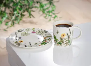 Gilde Porcelánové hrnky s talířky, sada 8 ks