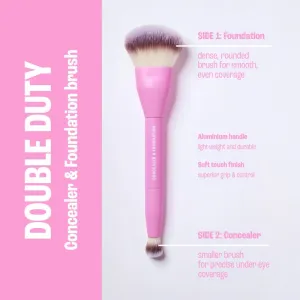 BrushArt Double Duty Concealer & Foundation brush štetec na make-up a korektor obojstranný 1 ks