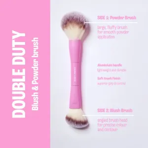 BrushArt Double Duty Blush & Powder brush štetec na lícenku a púder obojstranný 1 ks
