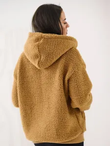 Dámska mikina na zips camel