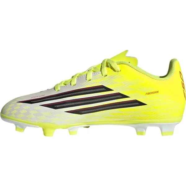 adidas F50 CLUB FG/MG J Detské kopačky, biela, veľkosť