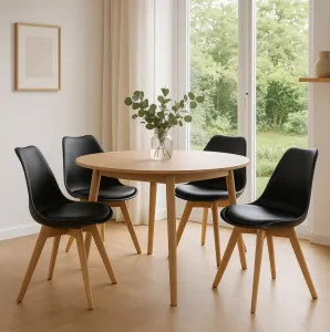HOUSE 5 jedálenská stolička SCANDINO čierna
