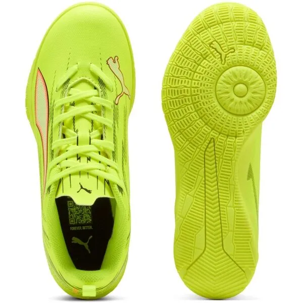 Puma ULTRA 6 PLAY IT JR Detská halová obuv, žltá, veľkosť 34.5