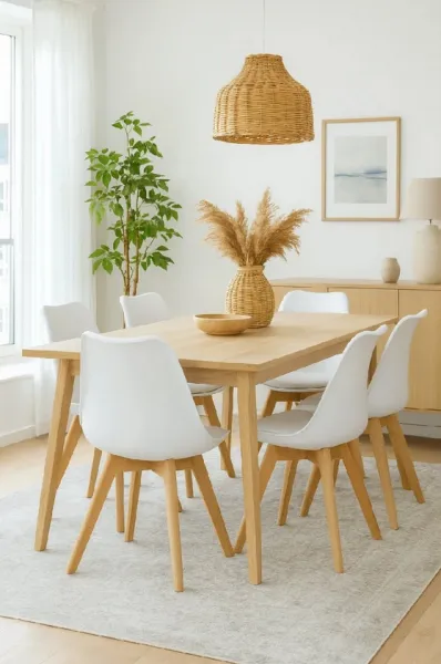HOUSE 5 jedálenská stolička SCANDINO biela