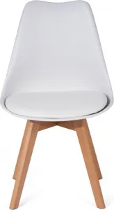 HOUSE 5 jedálenská stolička SCANDINO biela