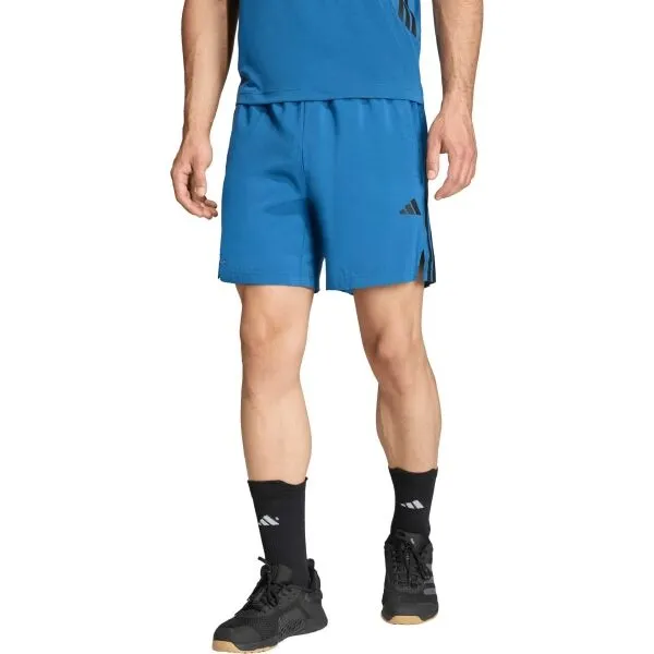 adidas TECH ESSNTIALS WORKOUT 3 STRIPES SHORTS Pánske športové šortky, modrá, veľkosť