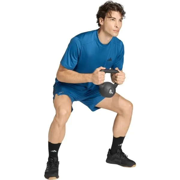 adidas TECH ESSNTIALS WORKOUT 3 STRIPES SHORTS Pánske športové šortky, modrá, veľkosť