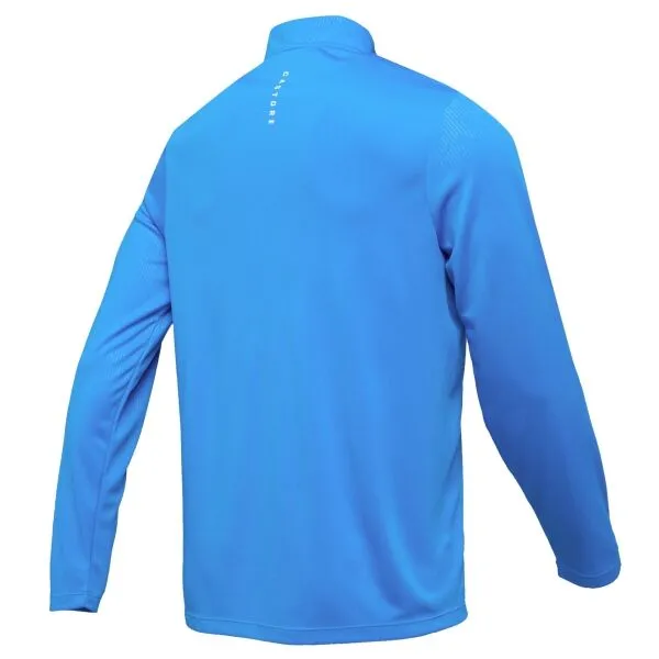CASTORE AOP 1/4 ZIP LS TOP Pánske športové tričko, modrá, veľkosť