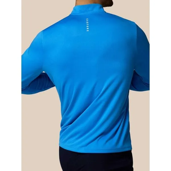 CASTORE AOP 1/4 ZIP LS TOP Pánske športové tričko, modrá, veľkosť