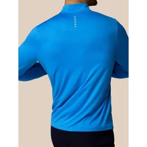 CASTORE AOP 1/4 ZIP LS TOP Pánske športové tričko, modrá, veľkosť