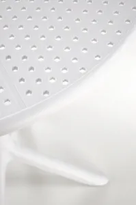 HALMAR Okrúhly stôl CALVO biely, plast, priemer 60 cm