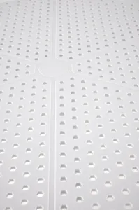 HALMAR Okrúhly stôl CALVO biely, plast, priemer 60 cm