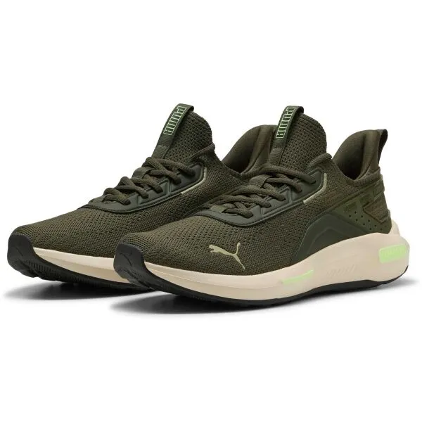 Puma SOFTRIDE ENZO 5 HYPE Pánska voľnočasová obuv, khaki, veľkosť 41