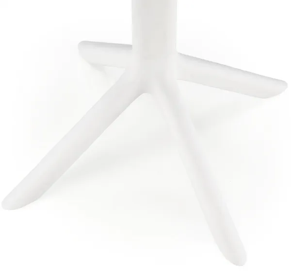 HALMAR Okrúhly stôl CALVO biely, plast, priemer 60 cm