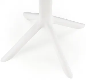 HALMAR Okrúhly stôl CALVO biely, plast, priemer 60 cm