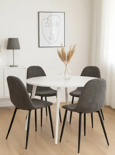 HOUSE 5 Jedálenská stolička MARIE sivý manšestr