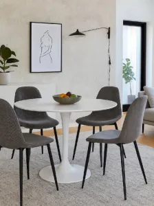 HOUSE 5 Jedálenská stolička MARIE sivý manšestr