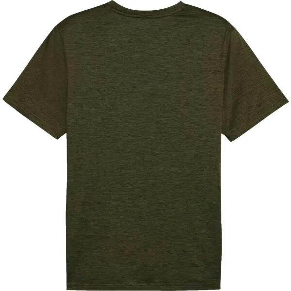 Puma M TAD ESSENTIAL HEATHER CAT TEE Pánske tričko, khaki, veľkosť