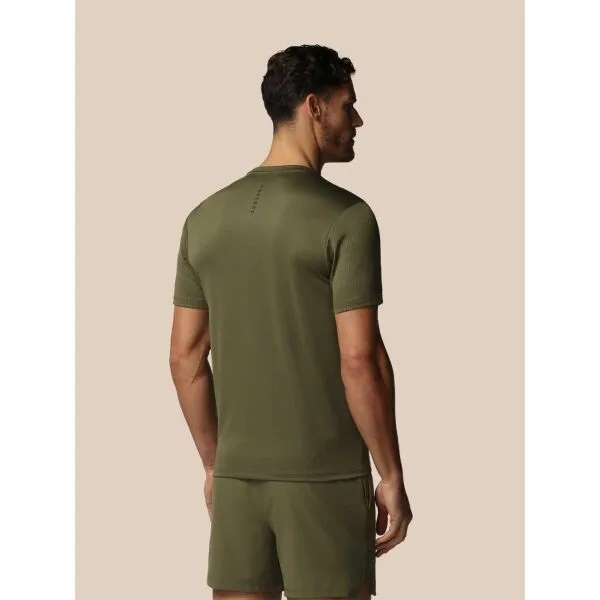 CASTORE AOP SS T-SHIRT Pánske športové tričko, khaki, veľkosť