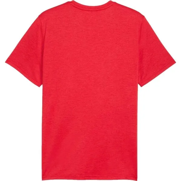 Puma M TAD ESSENTIAL HEATHER CAT TEE Pánske tričko, červená, veľkosť