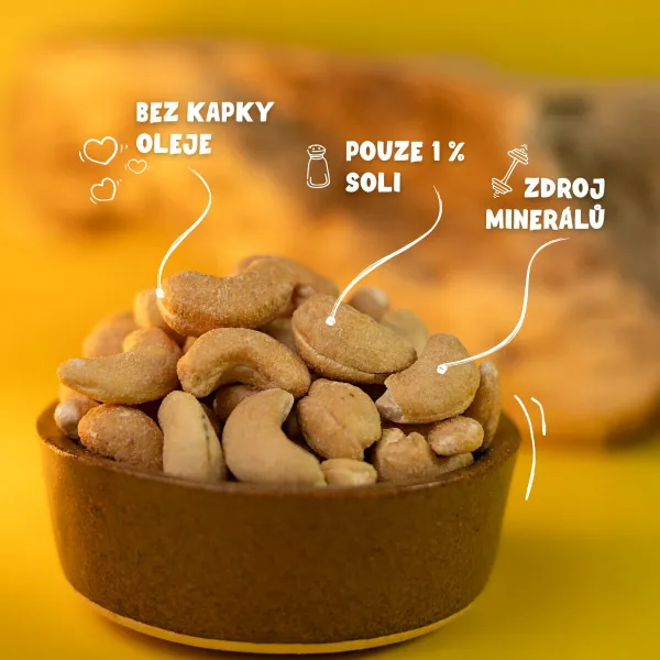 Kešu na sucho pražené solené váha 1kg