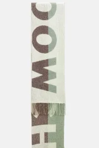 Šál Woolrich Wool Blend Scarf Soil Brown