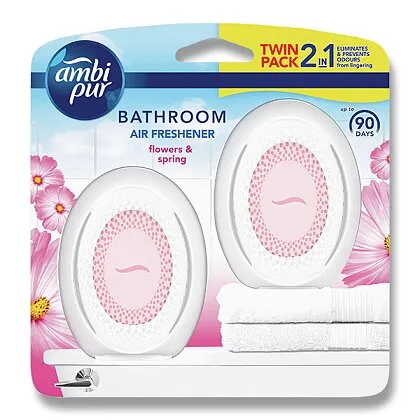 Ambi Pur Bathroom Flowers & Spring, Nepretržitý Osviežovač Vzduchu, 2 Kusov