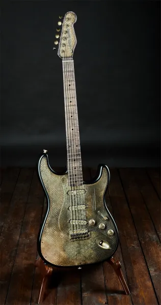 James Trussart 2010 Steel O Matic Antique Silver Snakeskin