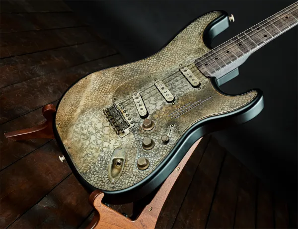 James Trussart 2010 Steel O Matic Antique Silver Snakeskin