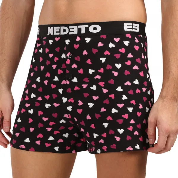 2PACK pánske trenky Nedeto Kiss and Hearts viacfarebné (2NGVL01) M, trenírky