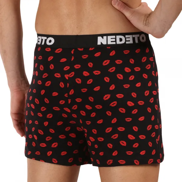 3PACK pánske trenky Nedeto Valentín viacfarebné (3NGVL01) M, trenírky