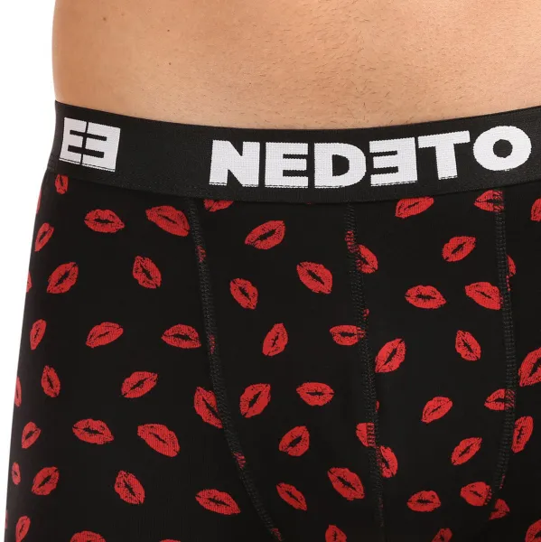 3PACK pánske boxerky Nedeto Valentín viacfarebné (3NBVL01) M, trenky