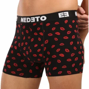 3PACK pánske boxerky Nedeto Valentín viacfarebné (3NBVL01) M, trenky