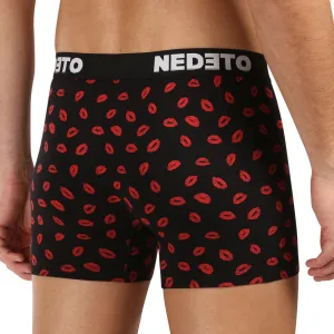 3PACK pánske boxerky Nedeto Valentín viacfarebné (3NBVL01) M, trenky