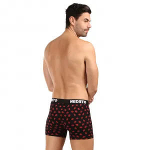 3PACK pánske boxerky Nedeto Valentín viacfarebné (3NBVL01) M, trenky