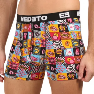 3PACK pánske boxerky Nedeto Valentín viacfarebné (3NBVL01) M, trenky