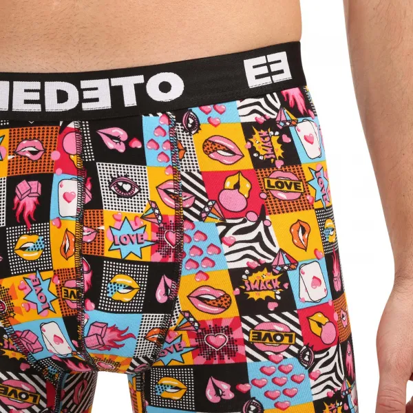 3PACK pánske boxerky Nedeto Valentín viacfarebné (3NBVL01) M, trenky