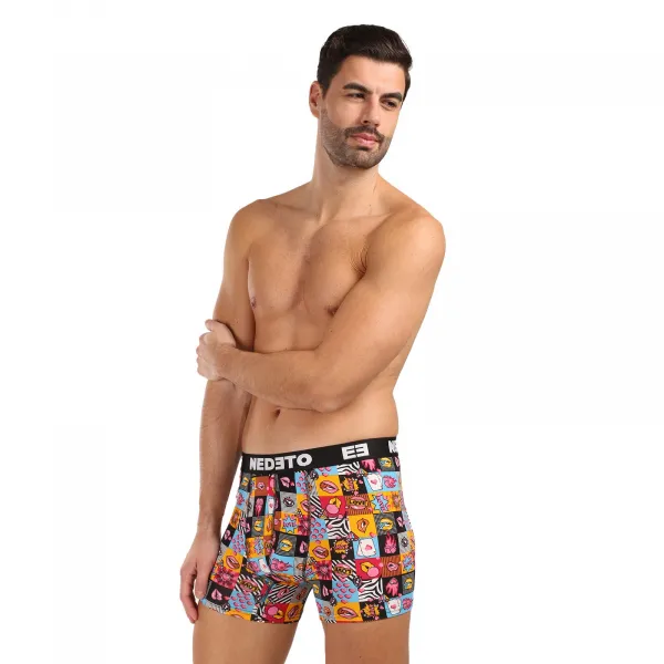 3PACK pánske boxerky Nedeto Valentín viacfarebné (3NBVL01) M, trenky