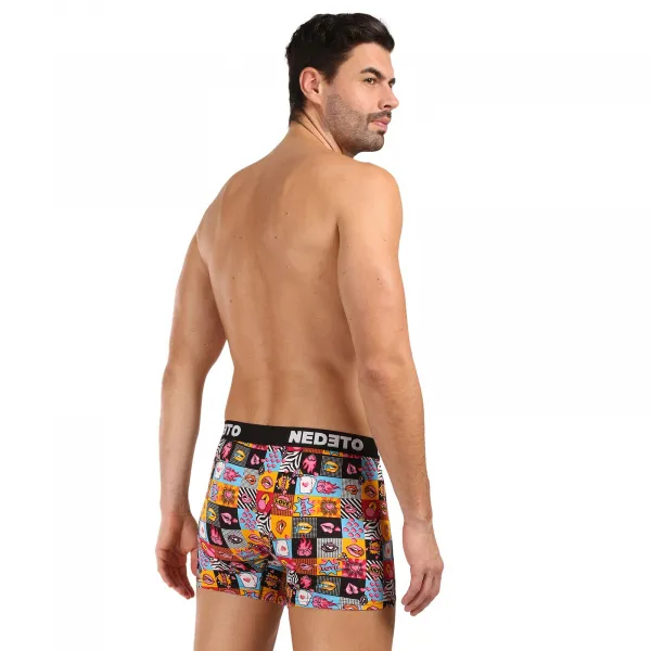 3PACK pánske boxerky Nedeto Valentín viacfarebné (3NBVL01) M, trenky