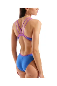 Arena hyperflow women's solid double cross back blue / purple xs -