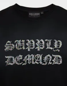Supply&demand Tričko Glitter Tee Blk-Blk