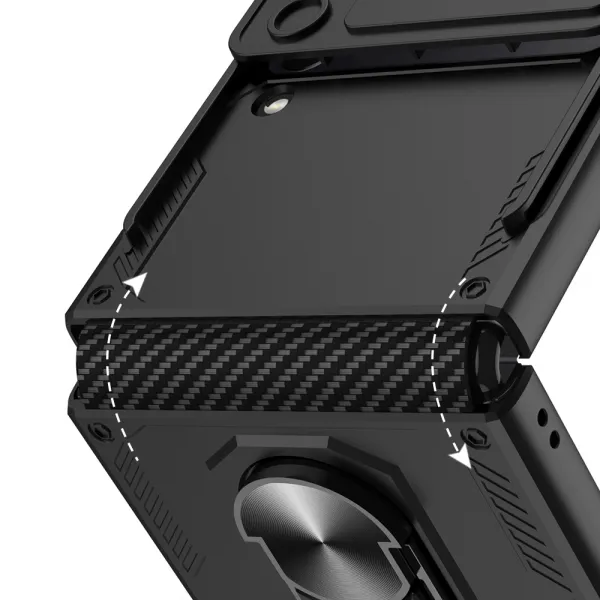 GKK RING Ochranný kryt s držiakom Samsung Galaxy Z Flip4 5G bordový