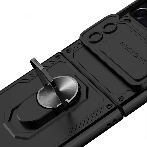 GKK RING Ochranný kryt s držiakom Samsung Galaxy Z Flip4 5G bordový