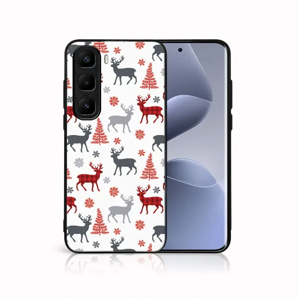 MY ART Kryt s vianočným dizajnom Infinix Hot 50 Pro+ DEER (068)